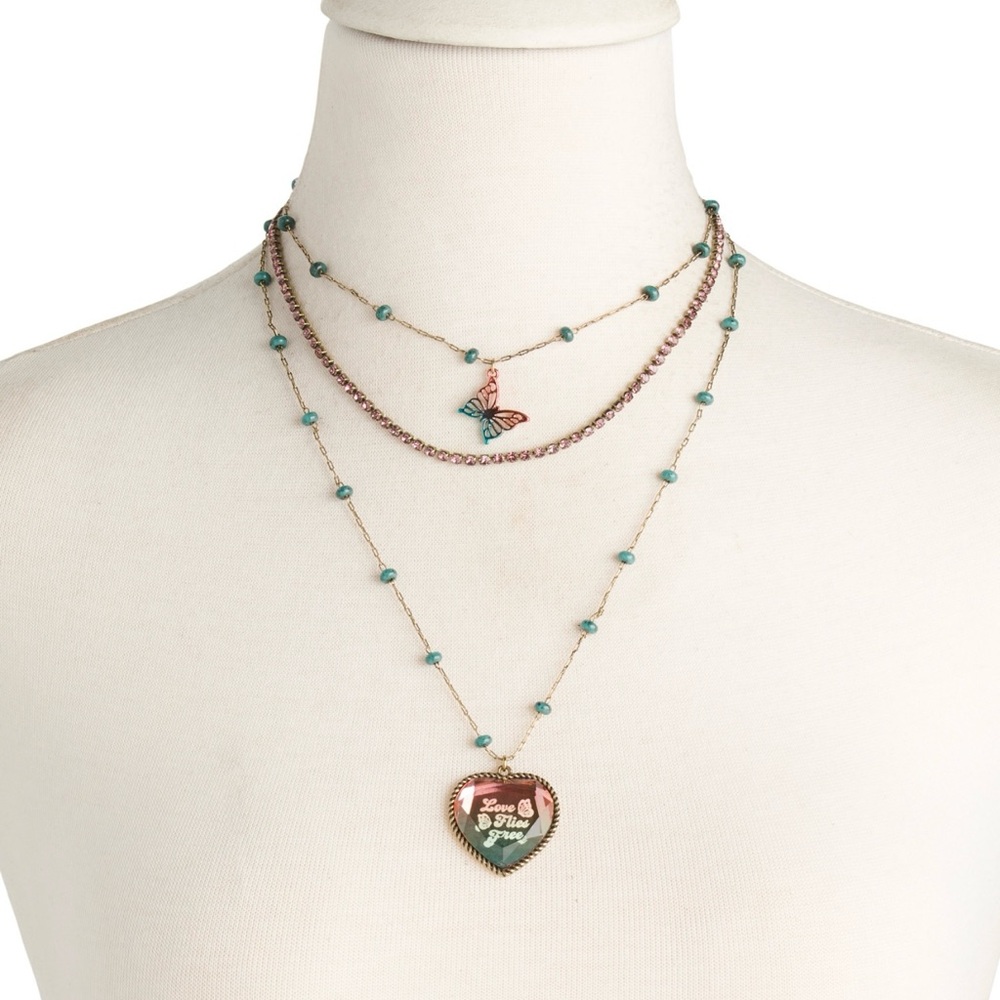 Betsey Johnson Multicolor Layered Necklace